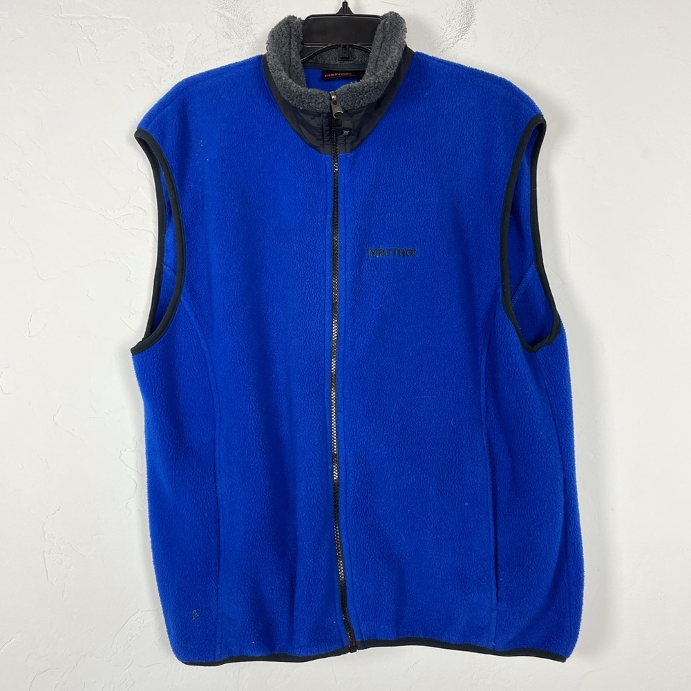 Marmot Vest Fleece Zip Down Sleeveless‎ Blue